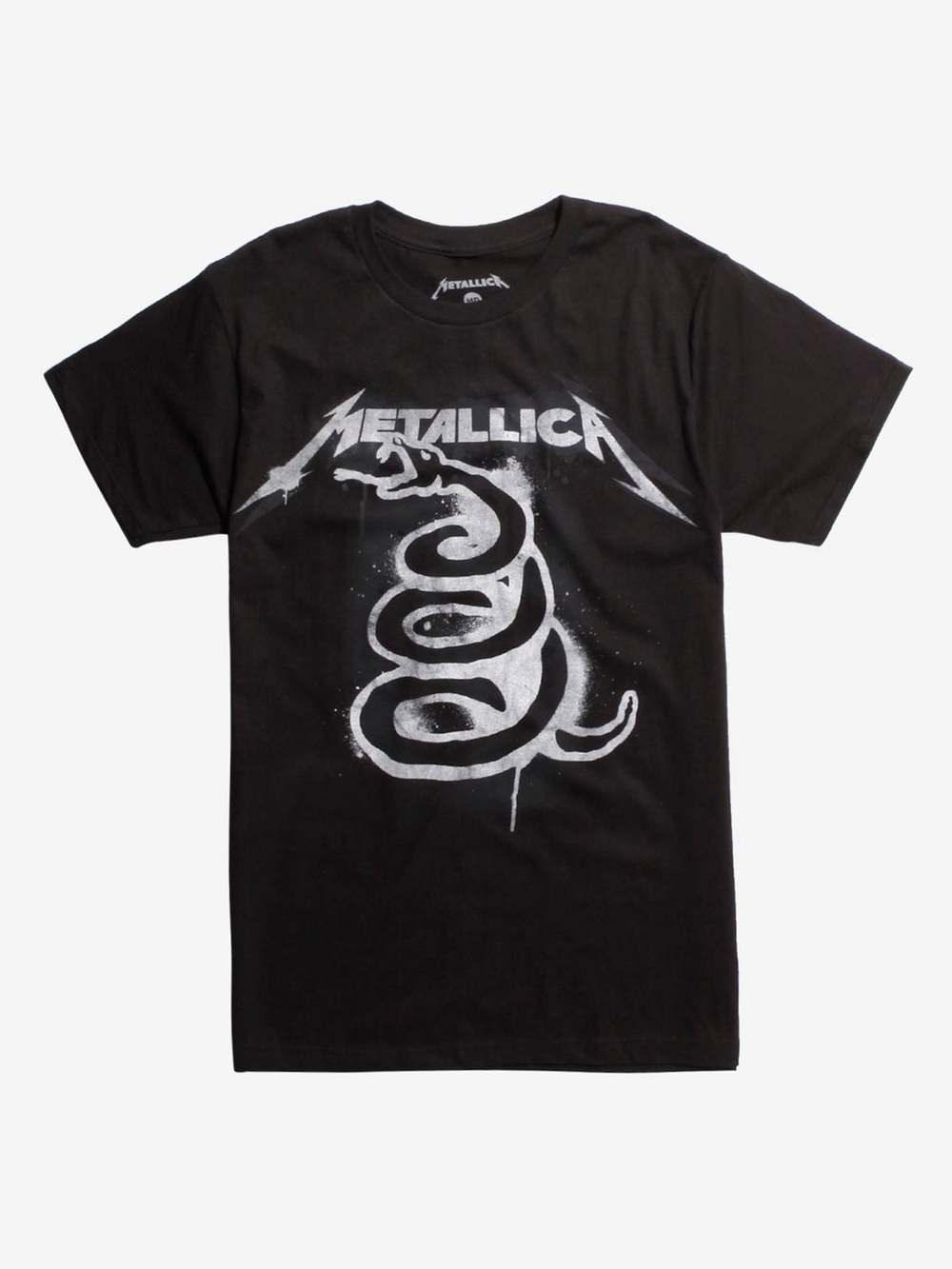 Official Metallica The Black Album Snake Logo Graphic Tee Shirt Mens SM